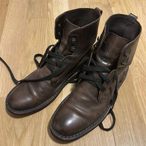 John Varvatos 8.5 Browns Leather Boots